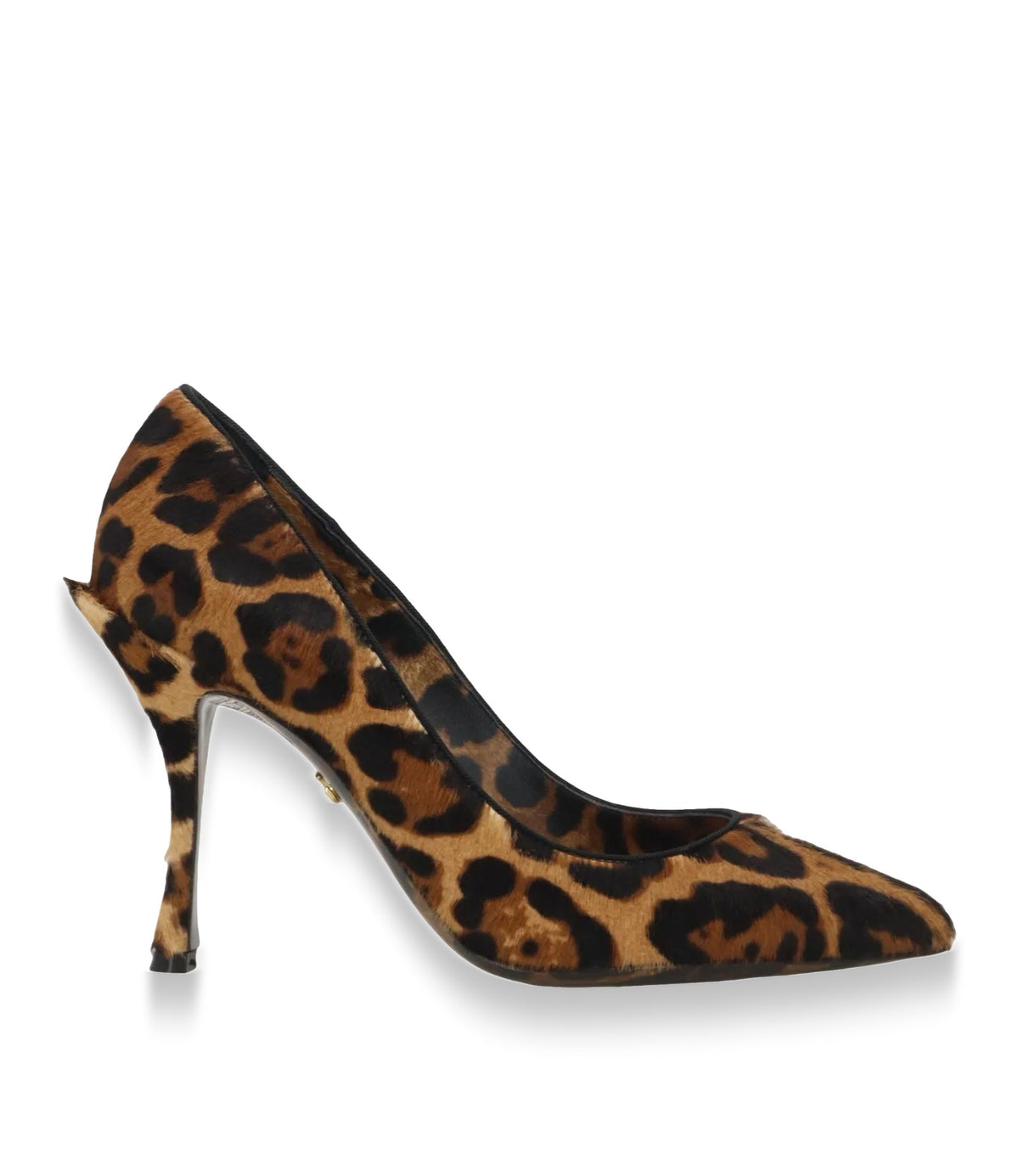 Dolce & Gabbana High Heels mit Leopardenmuster aus Ponyfell und geschwungenem Absatz