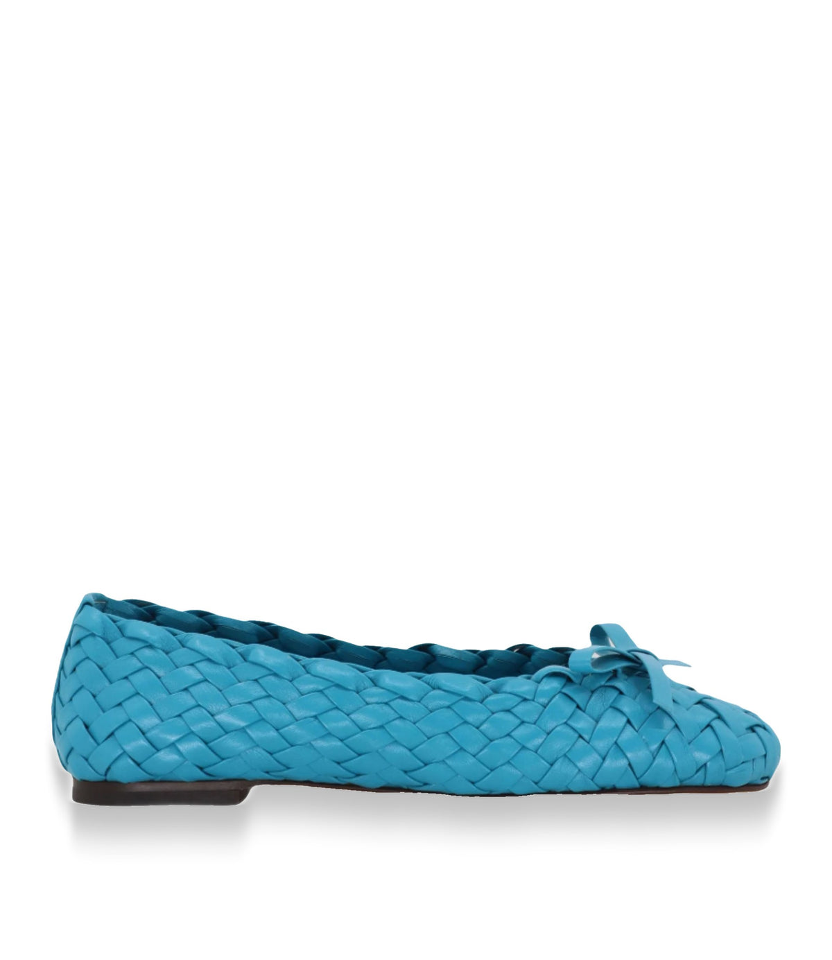 Dolce & Gabbana Ballerinas aus türkisem Leder mit Schleife