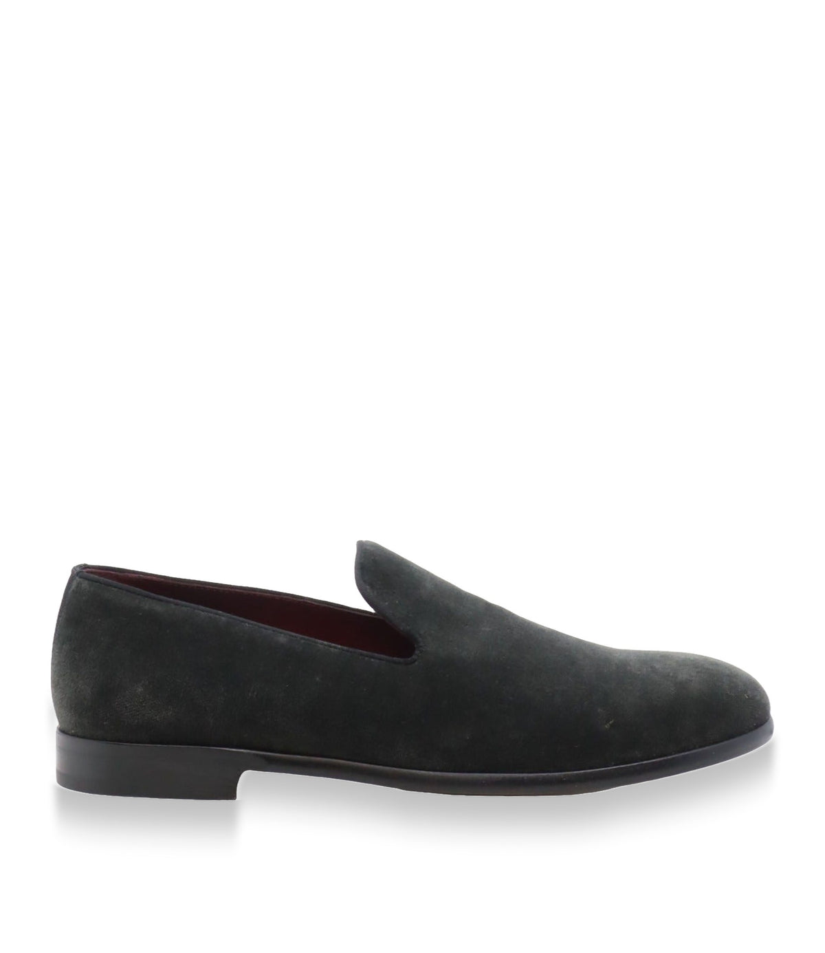 Dolce & Gabbana Herren-Slipper aus Veloursleder in Dunkelgrün Größe 43