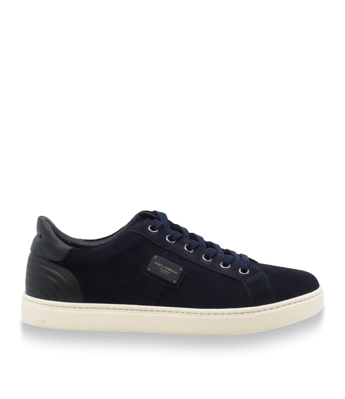Dolce & Gabbana Herren-Sneaker in Dunkelblau aus Veloursleder Größe 40