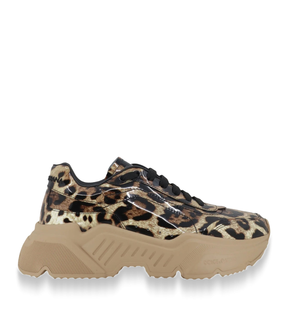 Dolce & Gabbana Sneaker mit Leopardenmuster und beiger Chunky-Sohle Größe 39