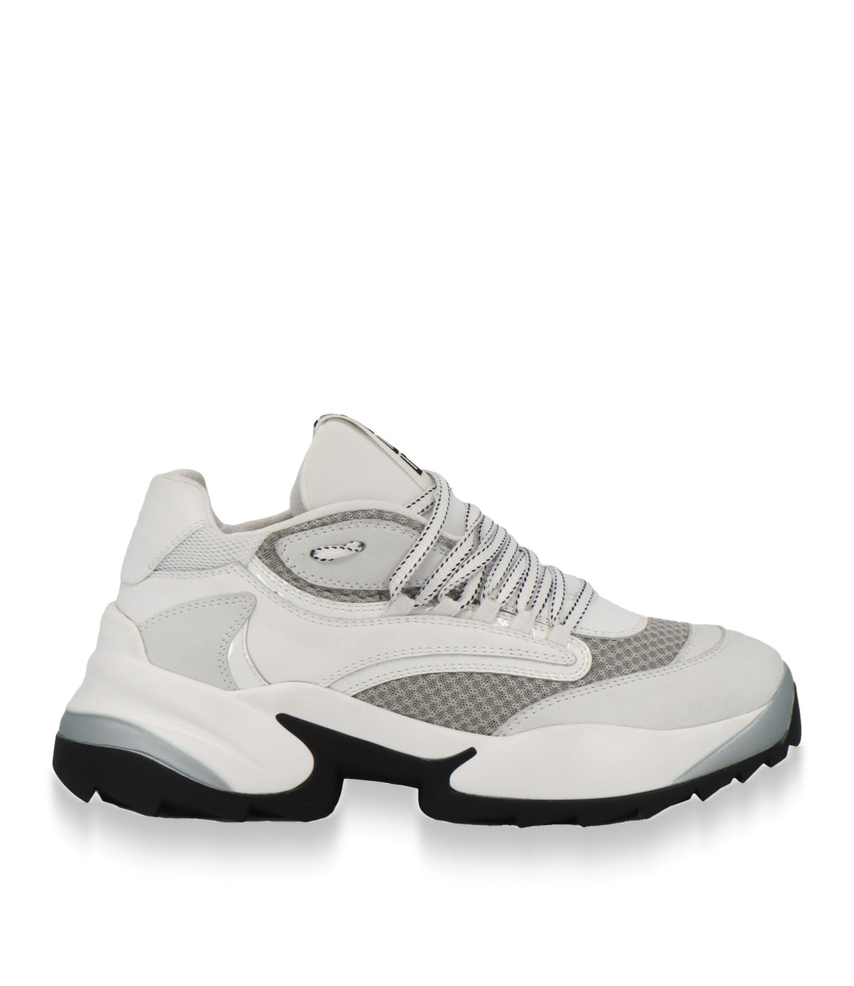 Sergio Rossi Sneaker Größe 41 weiß grauer Designer Sneaker mit Mesh und markanter Sohle