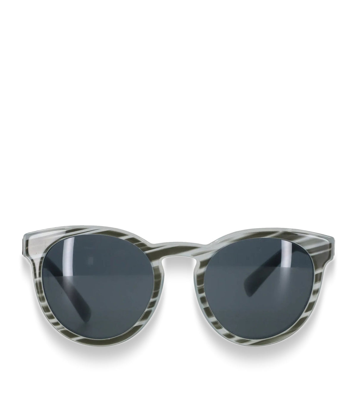 Dolce & Gabbana Sonnenbrille rund grau transparent minimalistisch luxuriös Designer Accessoire