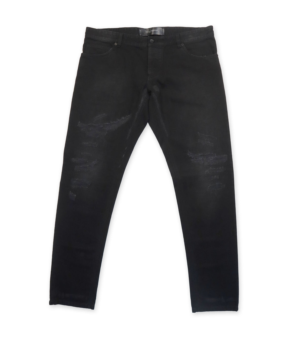 Dolce & Gabbana schwarze Herren Jeans mit Used-Effekten Größe 56 Made in Italy