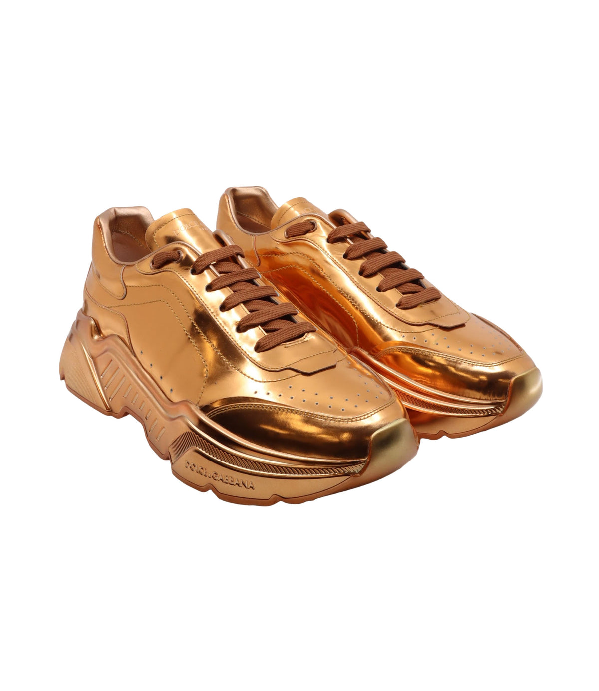 Dolce & Gabbana Sneaker in Kupfer-Metallic für Herren, Größe 44