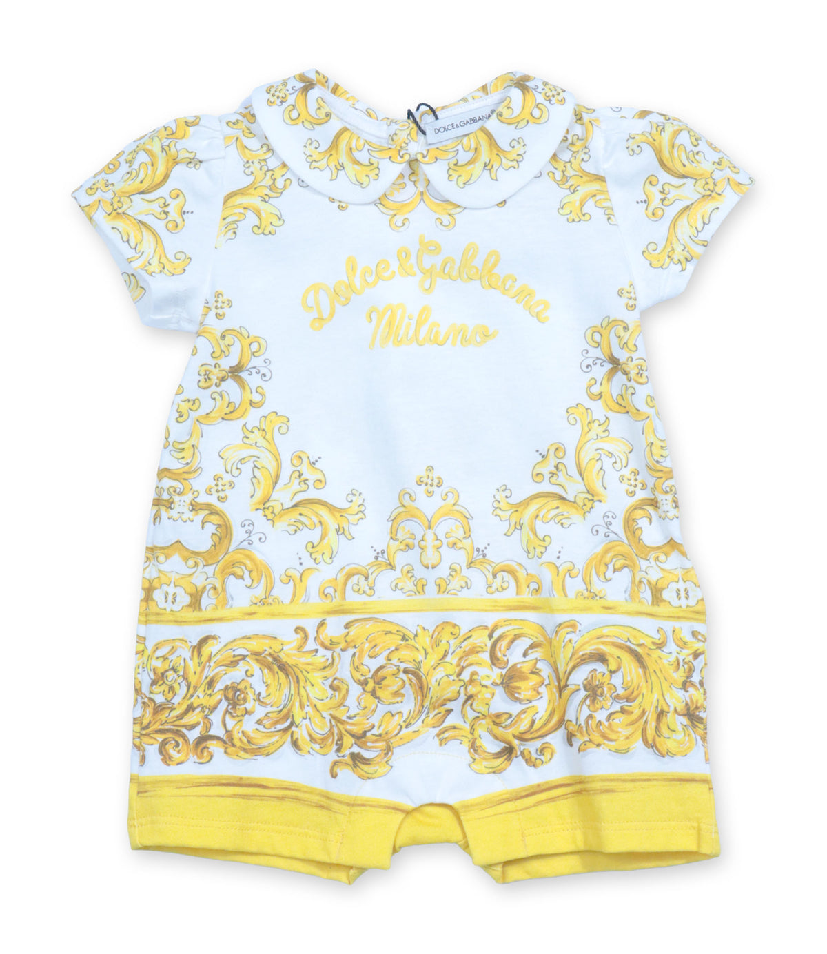 Dolce & Gabbana Baby Strampler hellblau gold Barockmuster 3-6 Monate