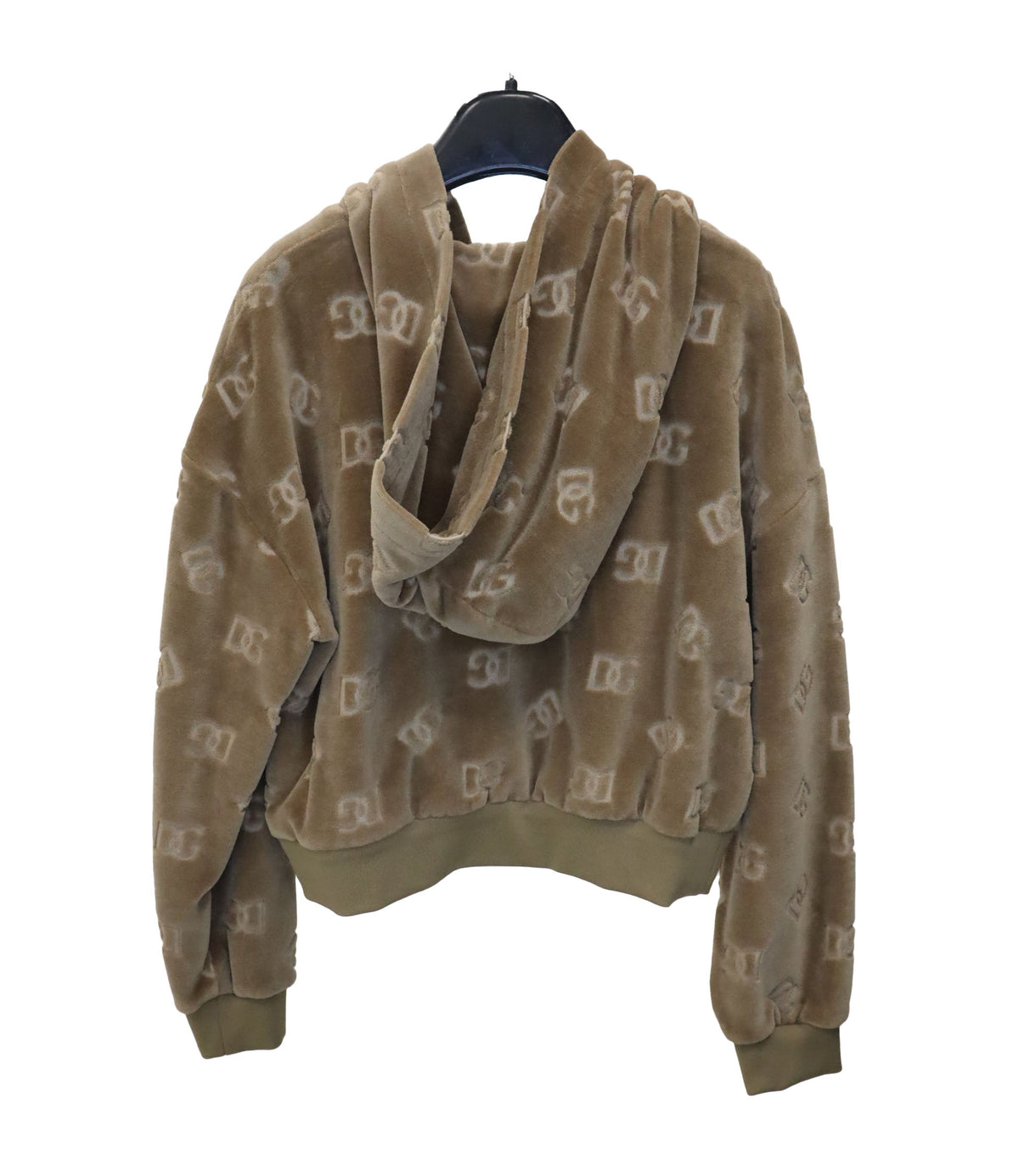 Dolce & Gabbana Kinder-Fleecejacke in Beige mit Allover-DG-Logo, Größe 6