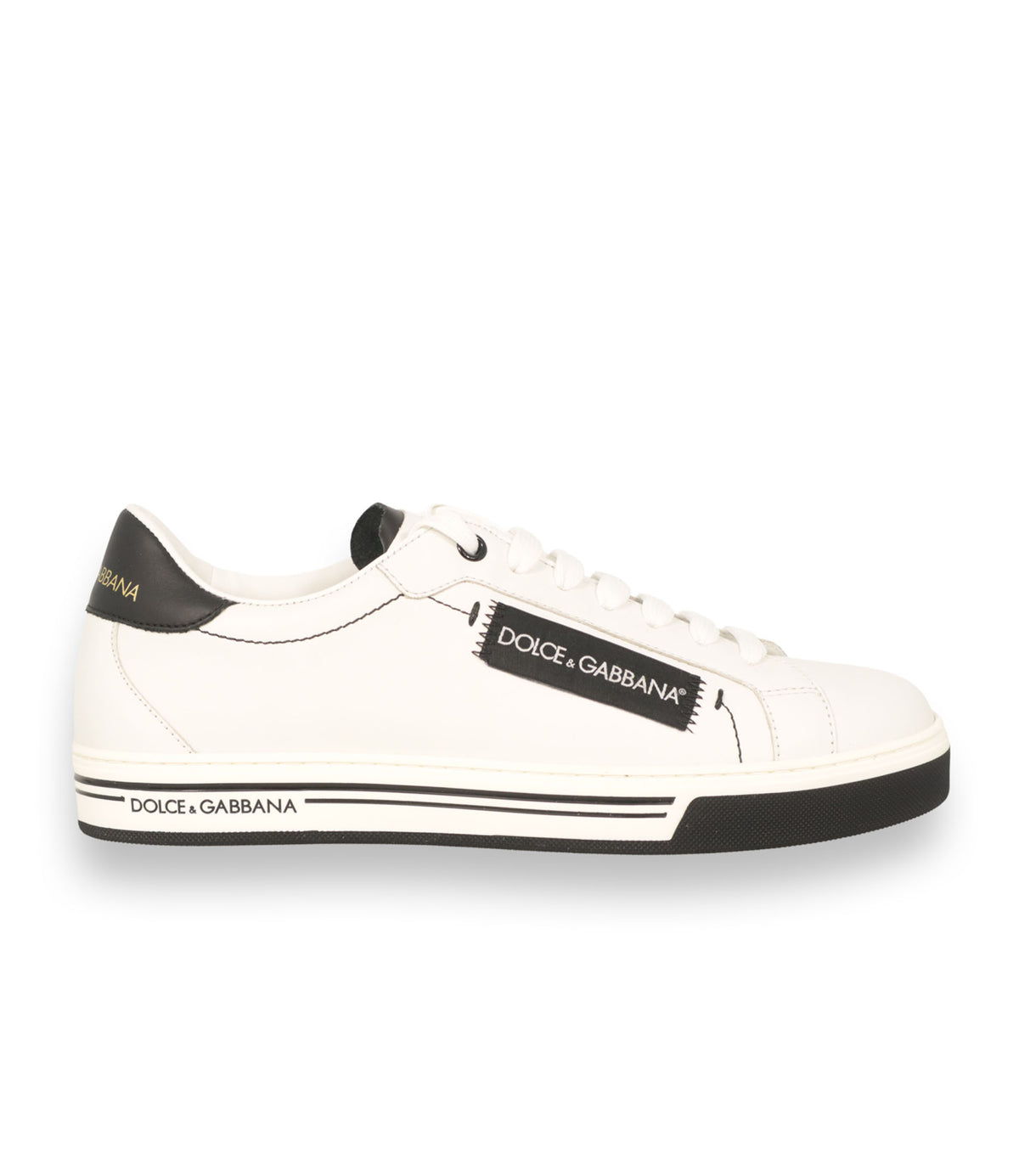 Dolce & Gabbana Sneaker Größe 39 weiß schwarz Leder Luxus