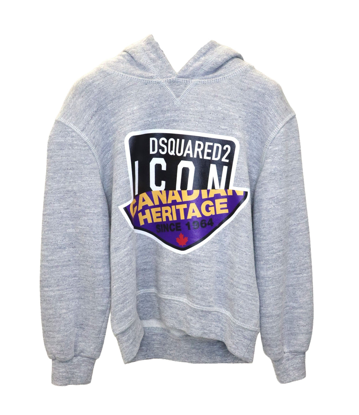 Grauer Dsquared2 Kinder-Hoodie mit buntem ICON-Print in Größe 6