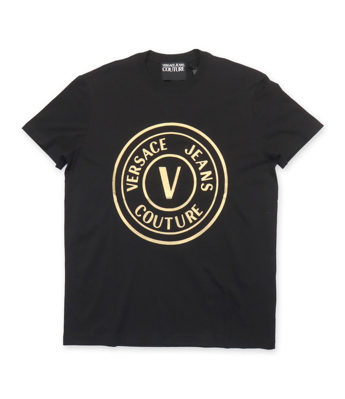Versace Jeans Couture T-Shirt Schwarz Gold Herren XL Luxus Designer Shirt
