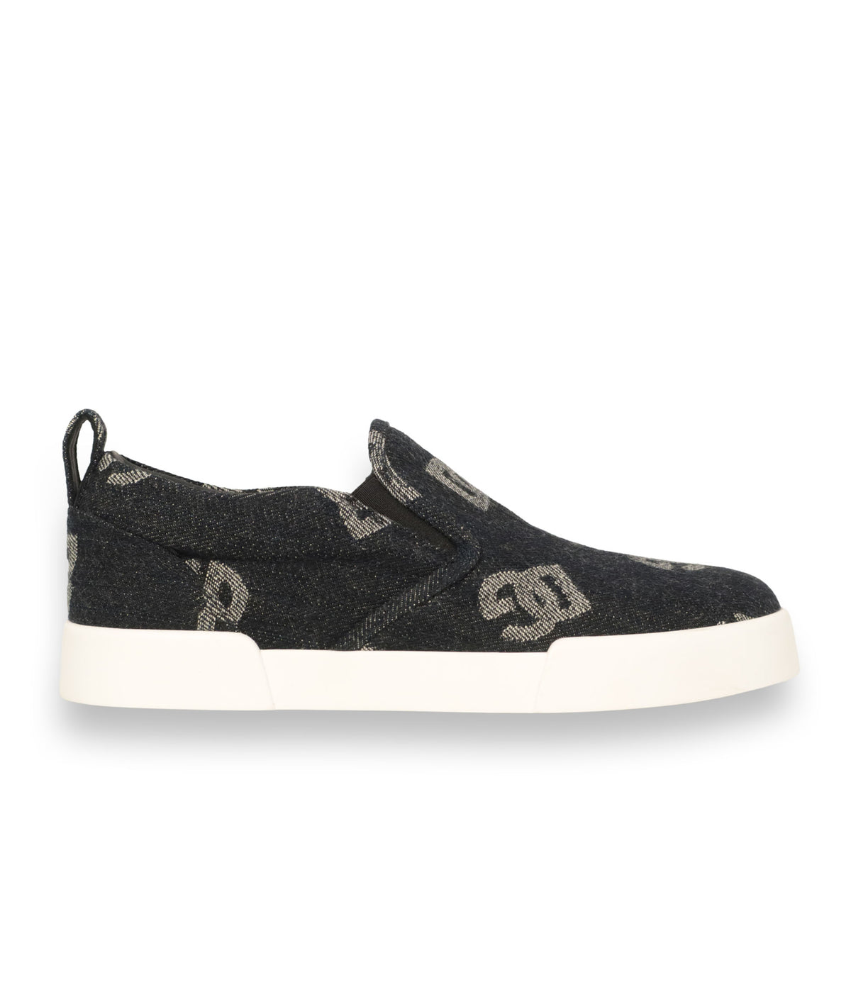 Dolce & Gabbana Slip-On Sneaker Größe 39 schwarz denim logo luxus sneaker