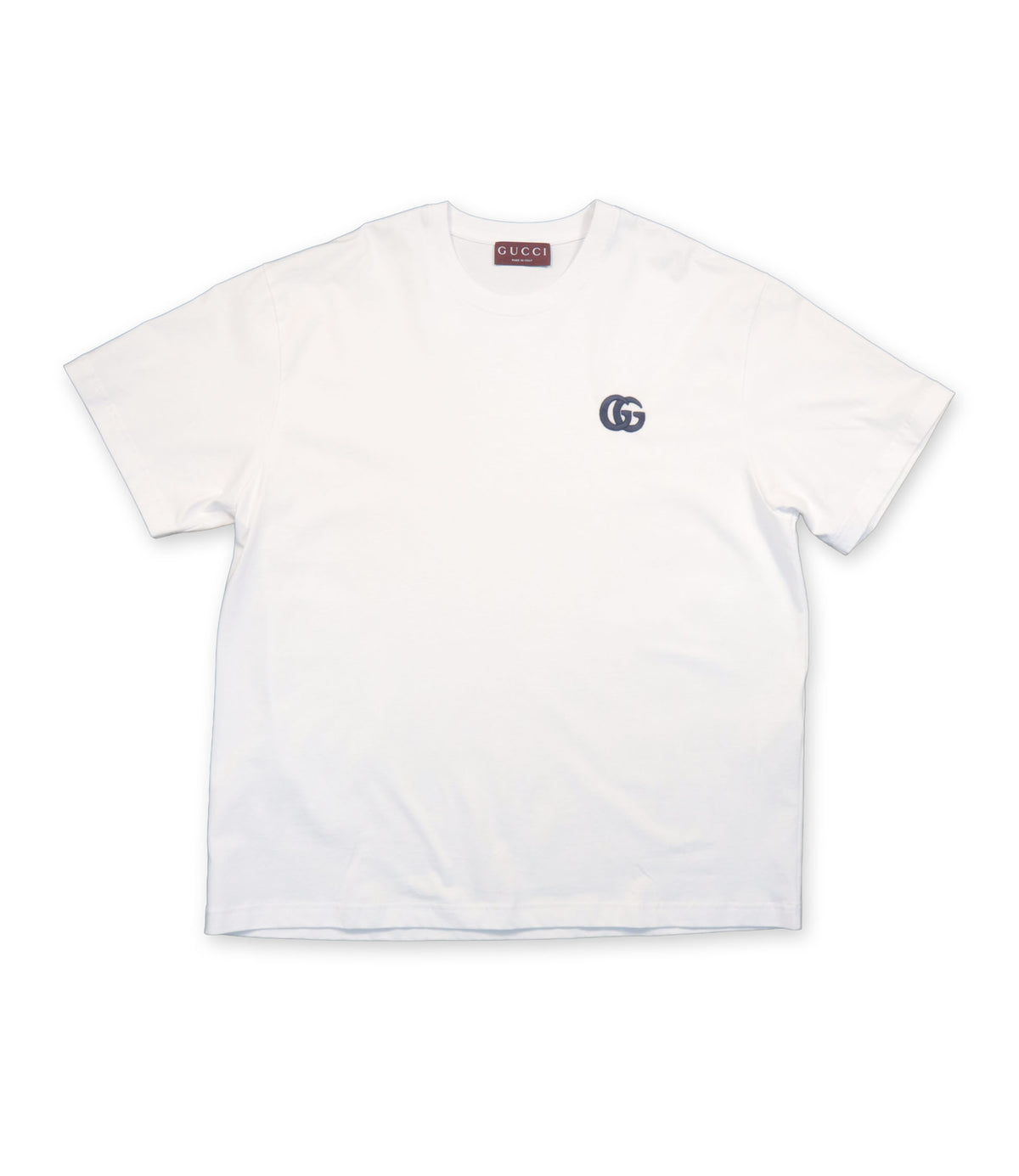 Gucci T-Shirt Weiß Größe XL aus Baumwolle mit GG Logo Made in Italy