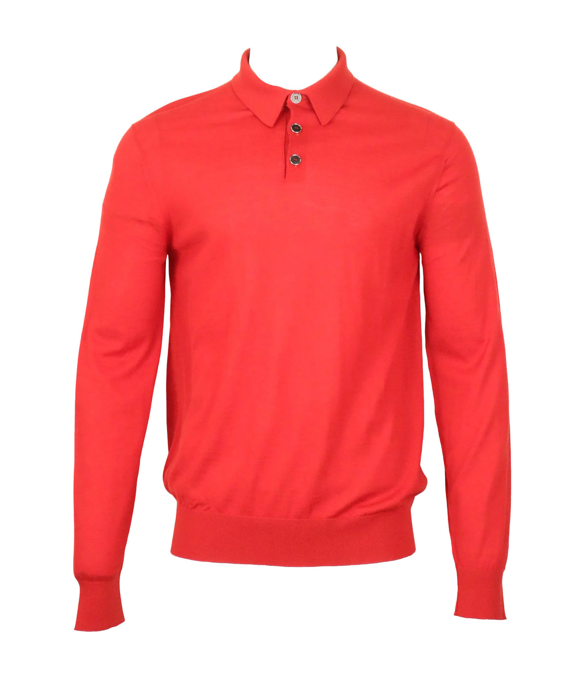 Rotes Dolce & Gabbana Poloshirt mit Knopfleiste, Größe M