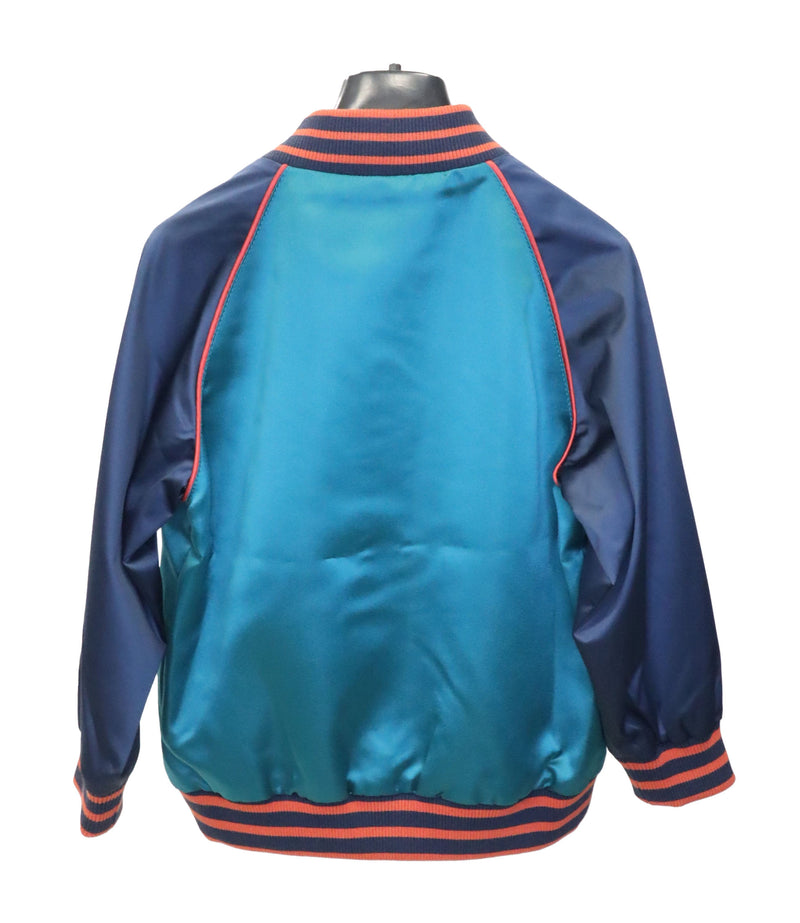 Dolce & Gabbana Bomberjacke für Kinder in Petrolblau mit DG-Logo, Größe 3