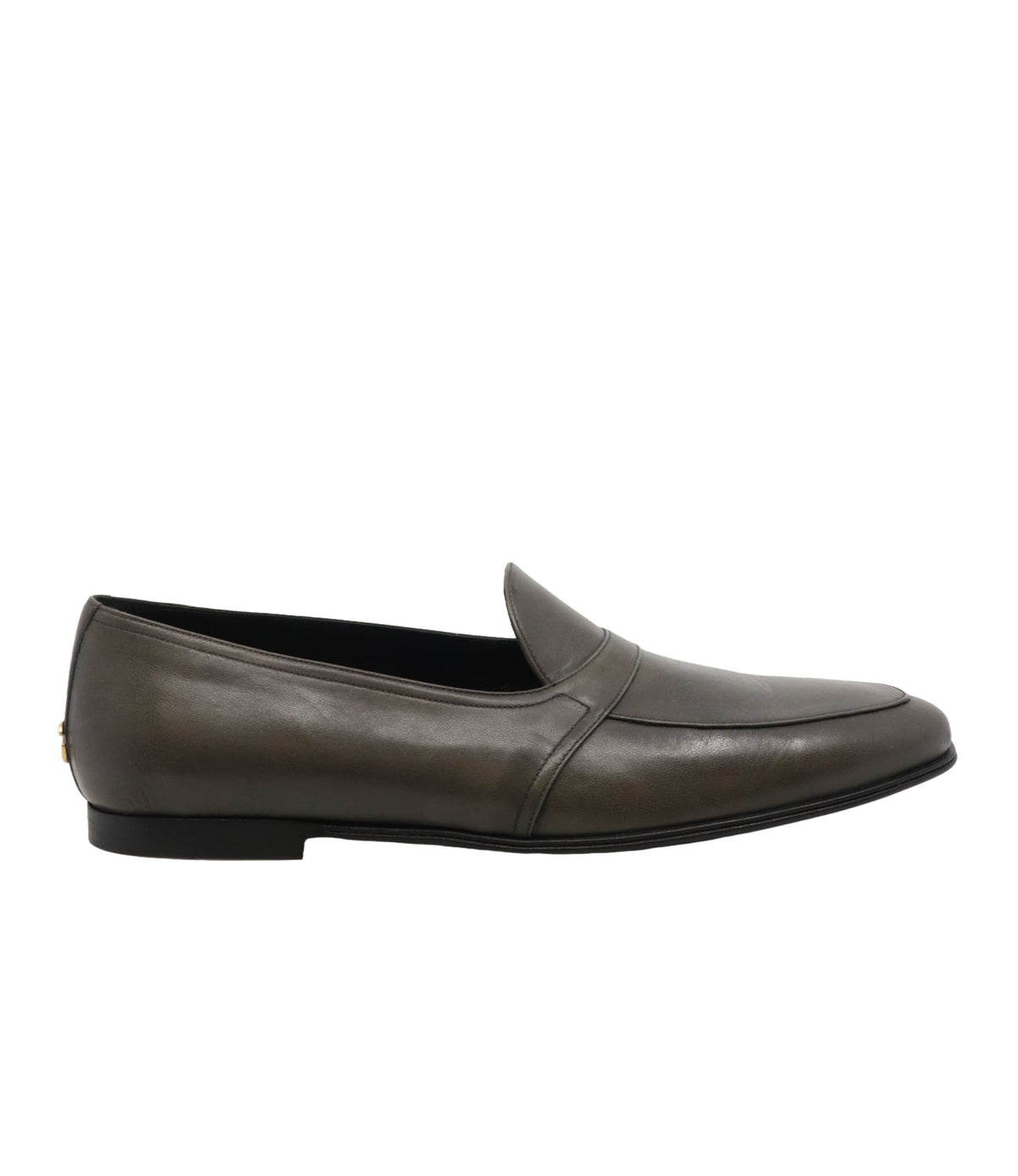 Dolce & Gabbana Herren-Loafer aus graubraunem Glattleder Größe 44