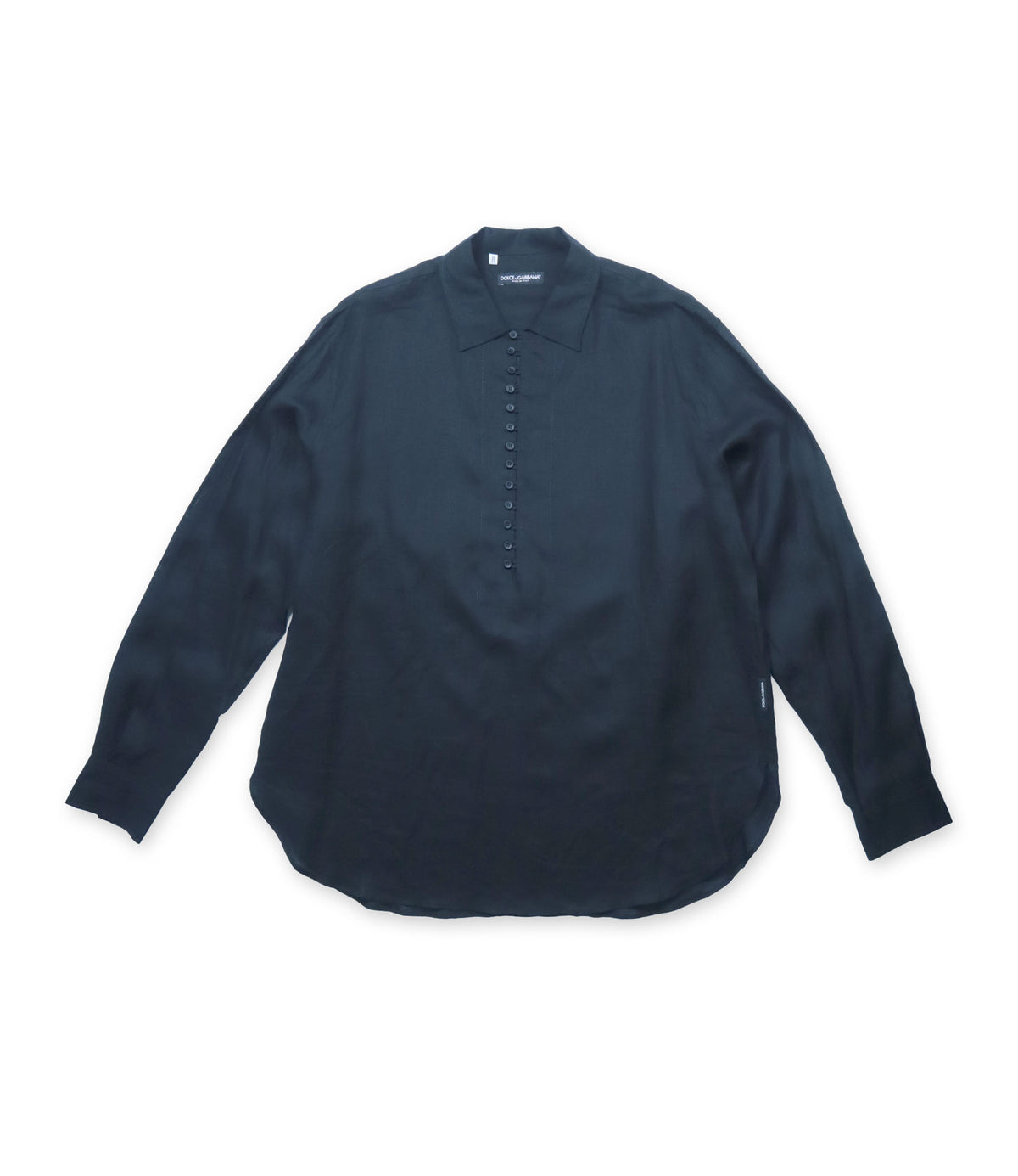 Dolce & Gabbana schwarze Leinenbluse Größe 41 aus Italien