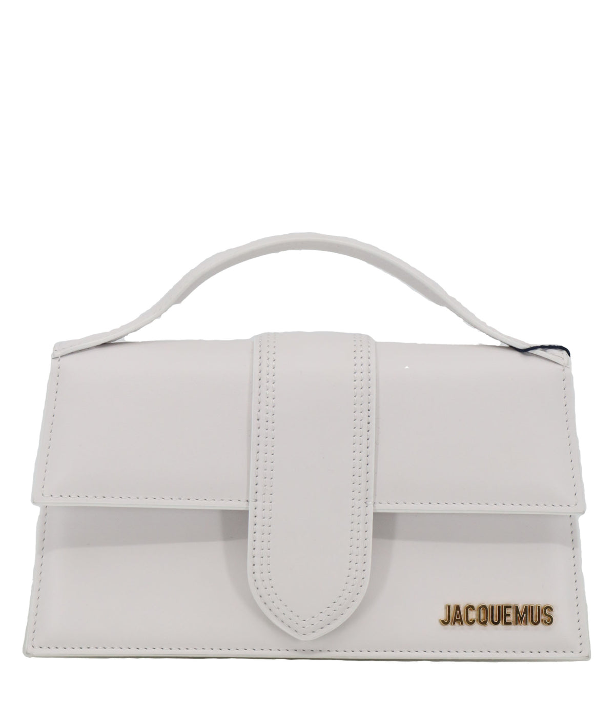 Jacquemus Handtasche Weiß aus Leder mit goldfarbenem Logo