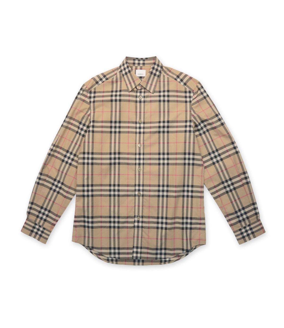 Burberry Hemd Beige Karomuster Größe M Herren Designerhemd