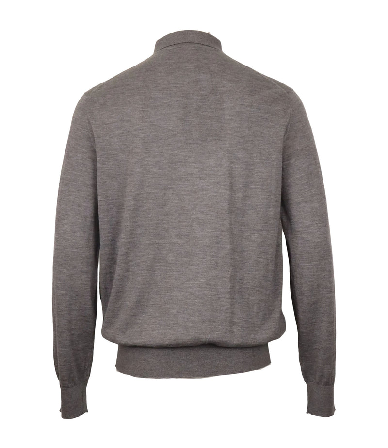 Graues Dolce & Gabbana Poloshirt mit Knopfleiste, Größe 58