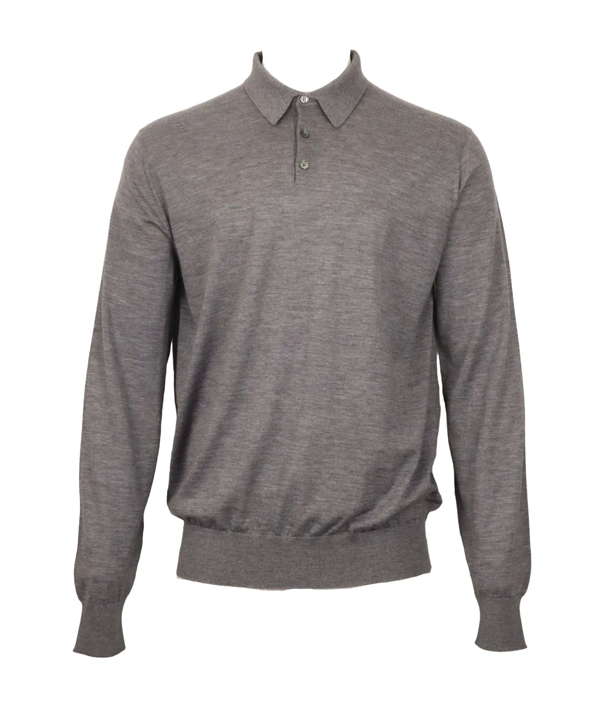 Graues Dolce & Gabbana Poloshirt mit Knopfleiste, Größe 58
