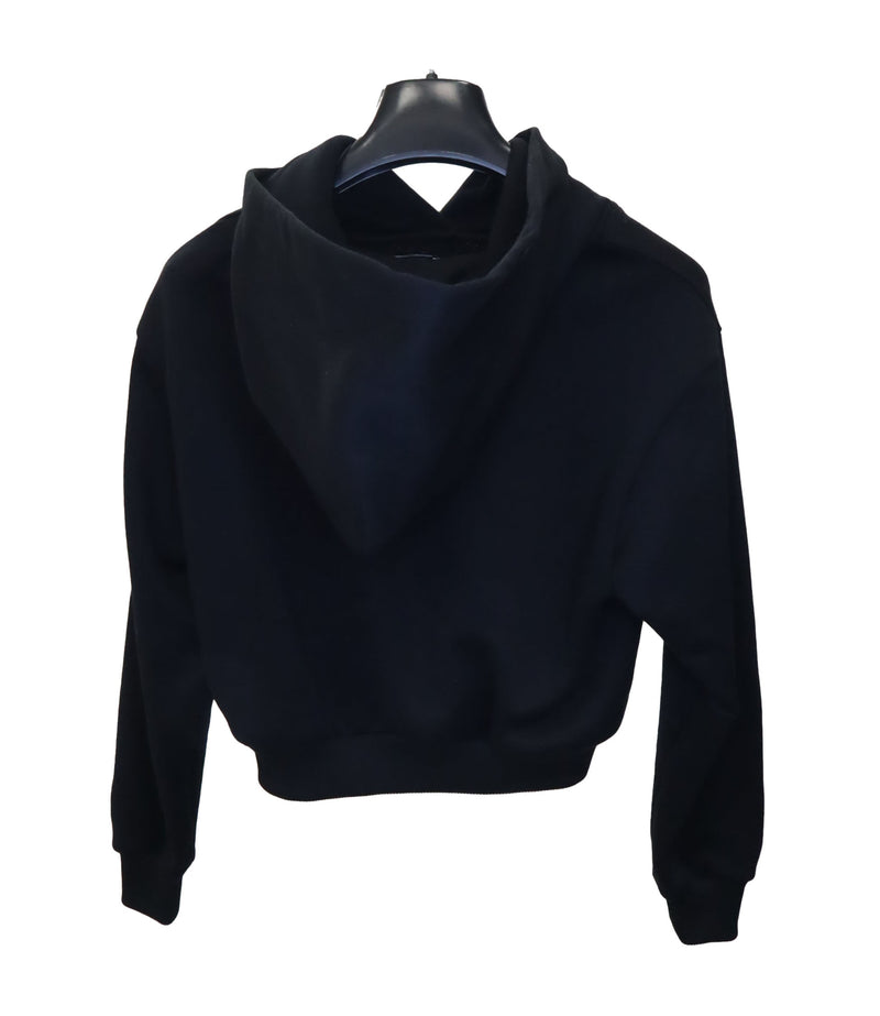 Dolce & Gabbana Damen Hoodie schwarz mit weißem Logo in Größe 6