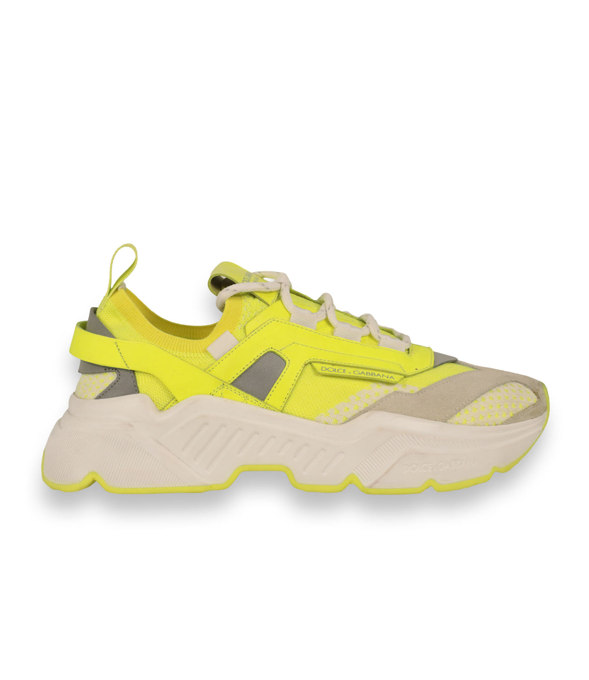 Dolce & Gabbana Sneaker Größe 40,5 in Neon-Gelb mit Chunky-Sohle und Veloursleder-Details im Dolce & Gabbana Sale.