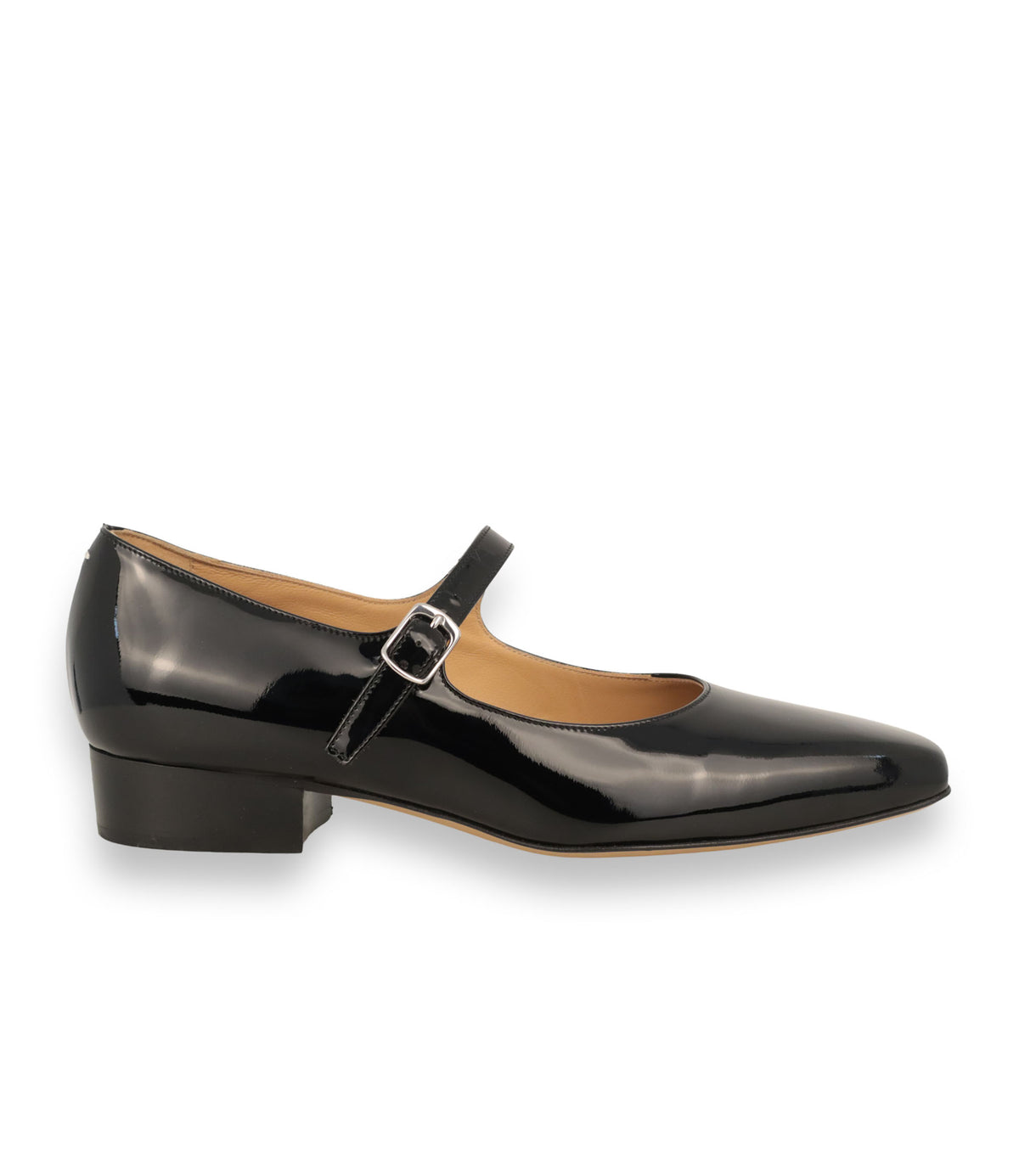 Maison Margiela Mary Jane Schuhe Größe 36 aus schwarzem Lackleder mit Riemenverschluss