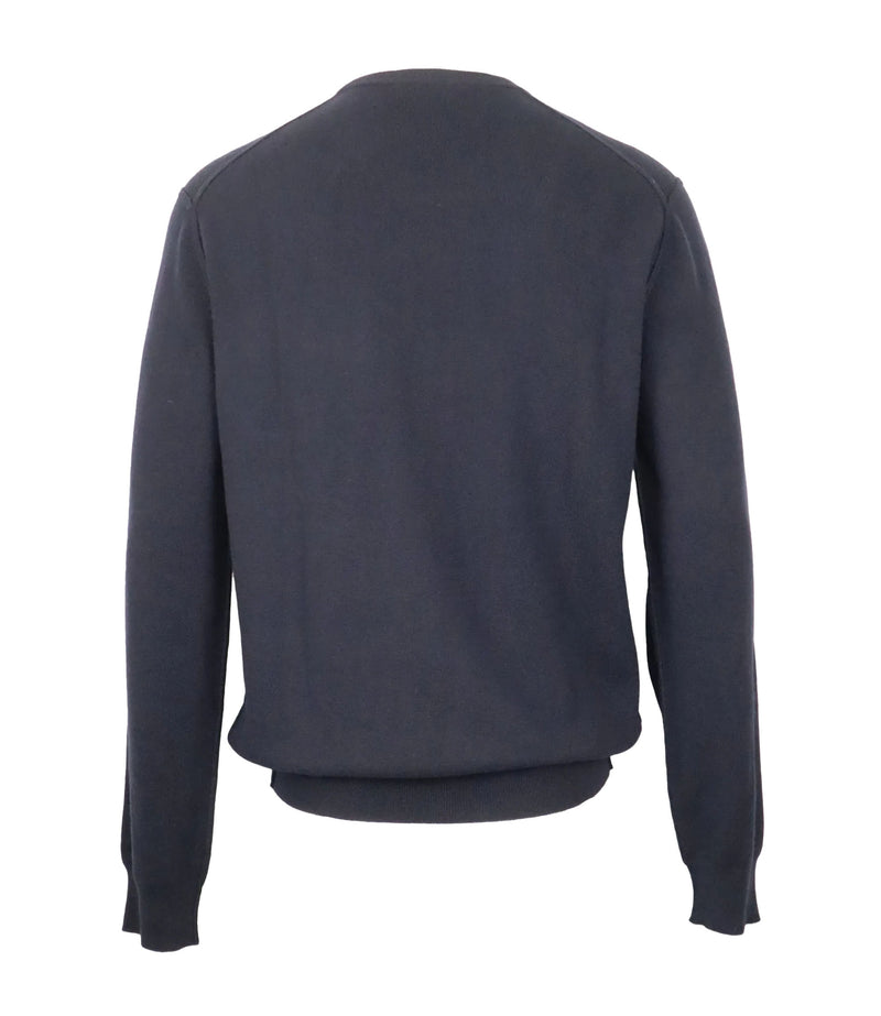 Dunkelblauer Dolce & Gabbana Pullover mit Rundhalsausschnitt, Größe 60