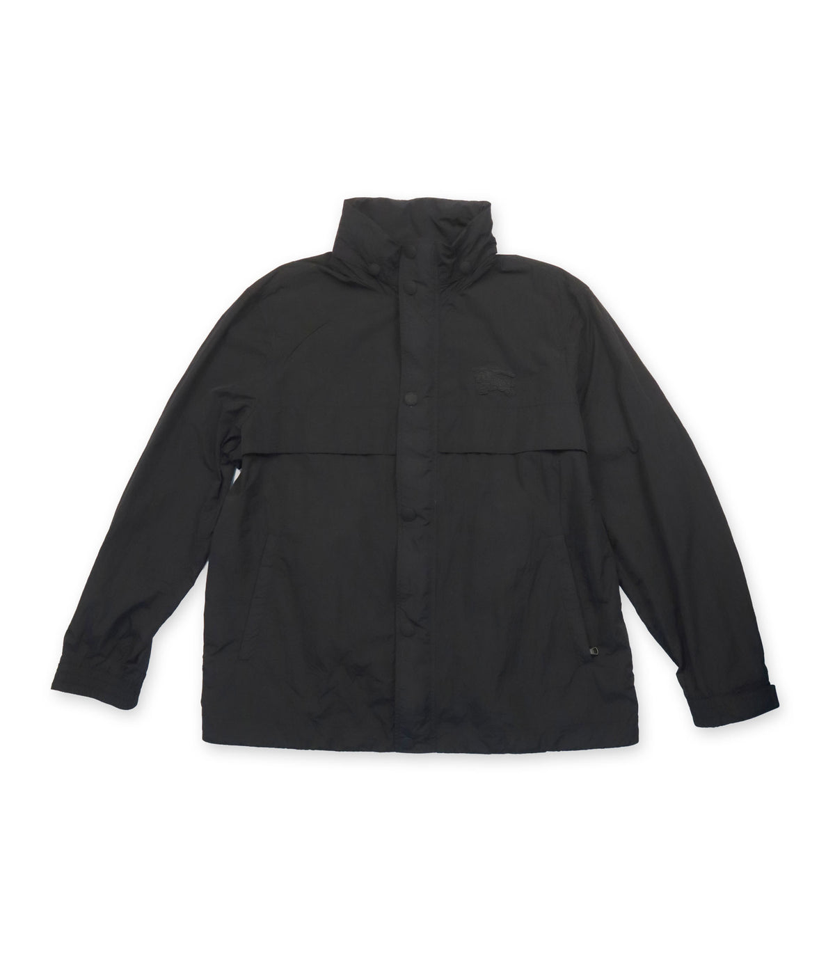 Burberry Herrenjacke schwarz Größe M mit Stehkragen und Logo-Detail