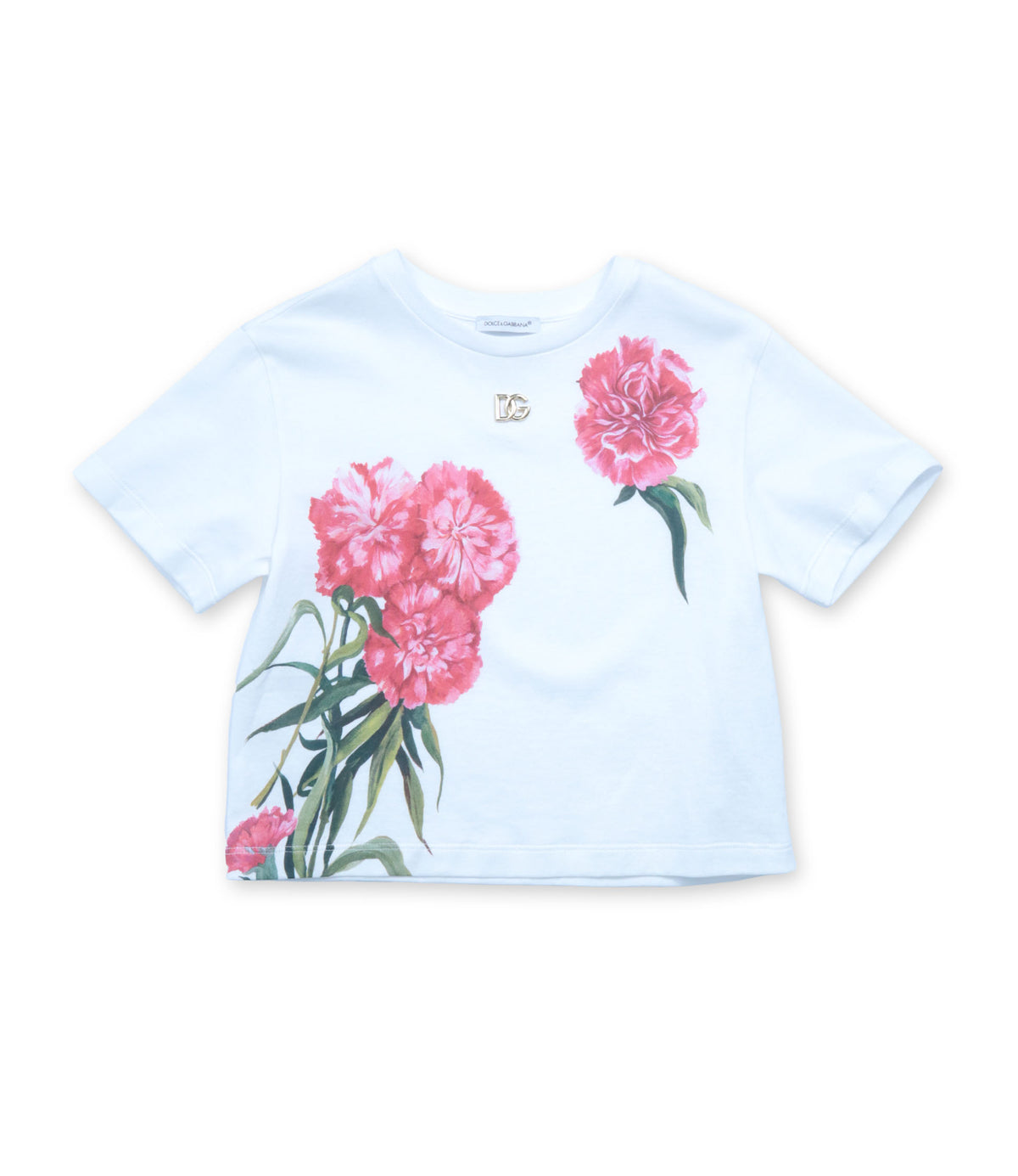 Dolce & Gabbana T-Shirt Größe 3 Jahre weiß mit floralem Print
