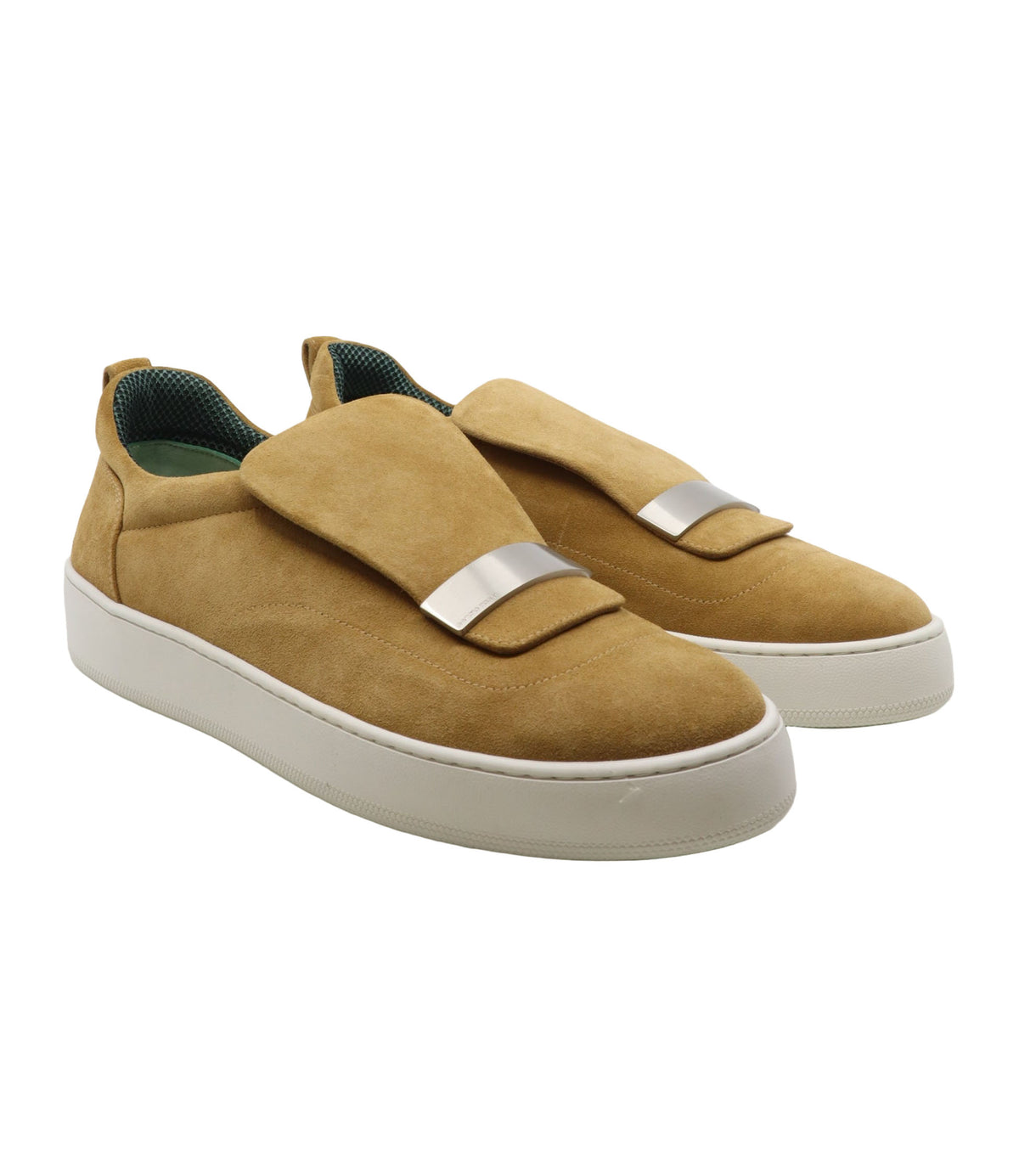 Sergio Rossi Herren-Sneaker aus Wildleder in Camel – Größe 46
