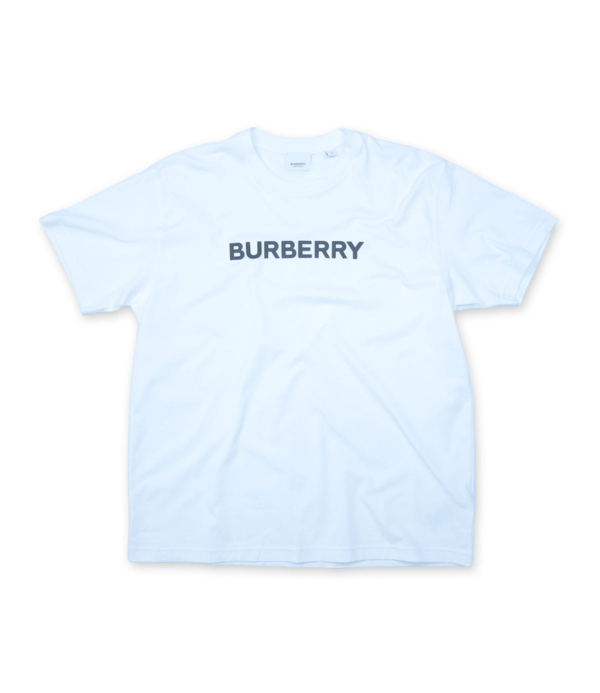 Burberry T-Shirt XS weiß Baumwolle mit Logo Print