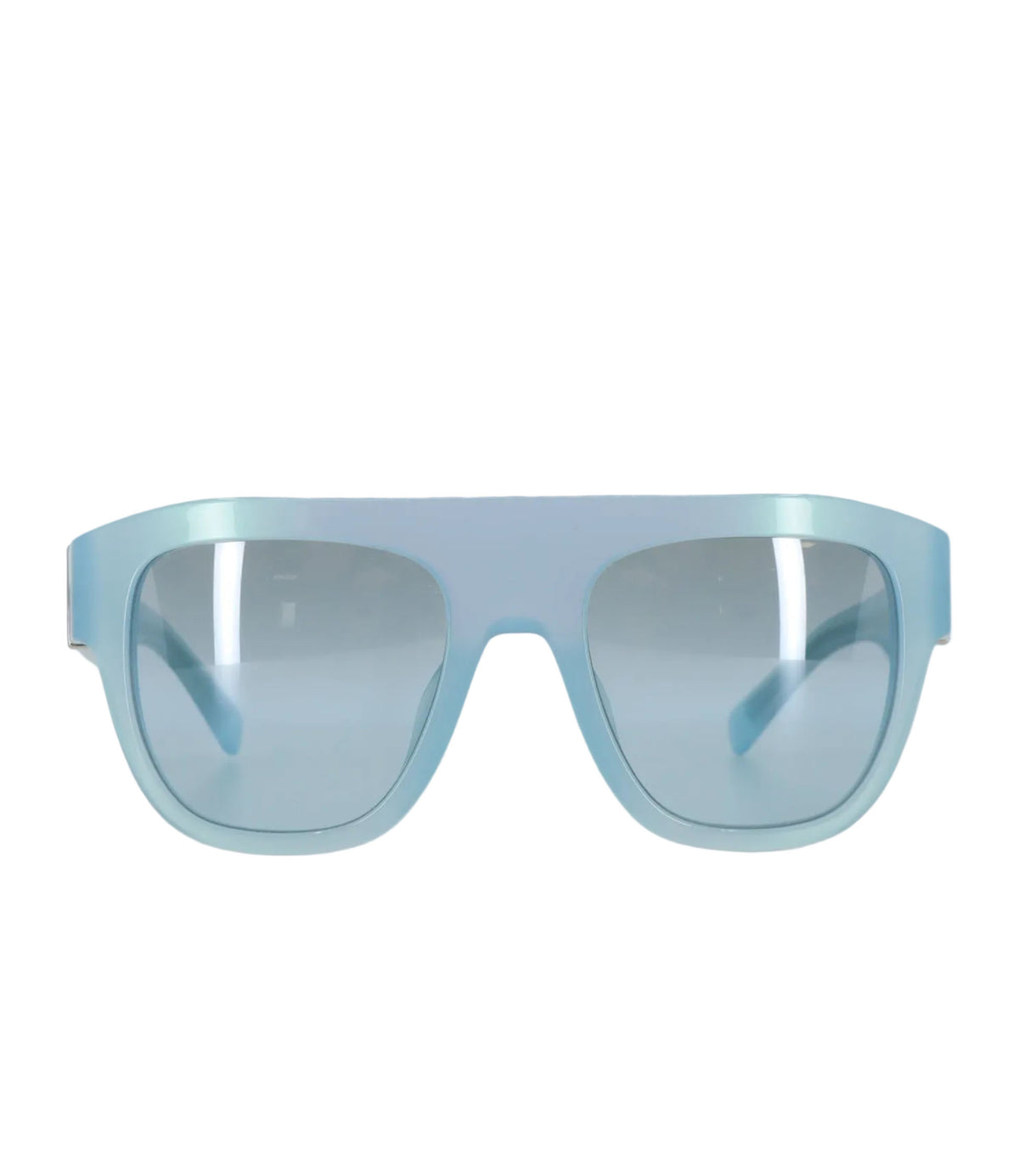 Dolce & Gabbana Sonnenbrille transparent blau modern minimalistisch Luxus Accessoire