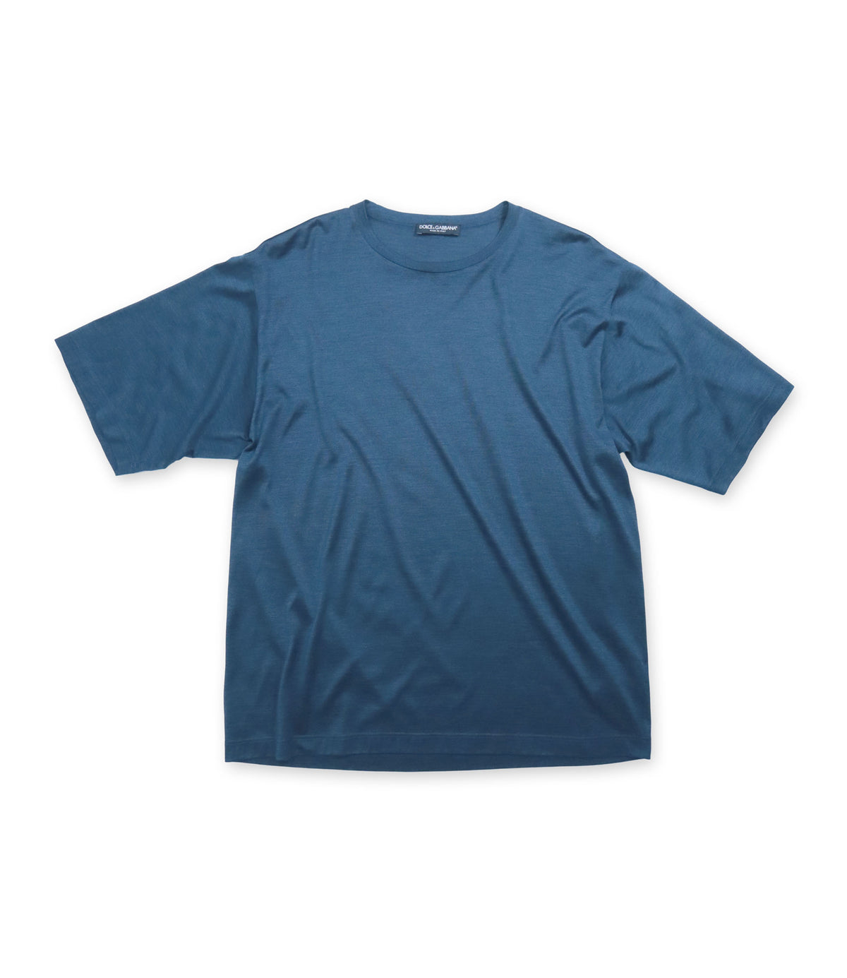 Dolce & Gabbana Herren T-Shirt aus Seide in Dunkelblau Größe M
