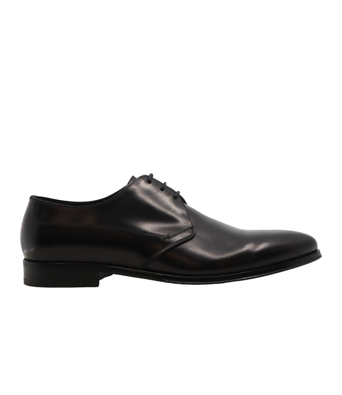 Dolce & Gabbana Herren-Derby aus schwarzem Glattleder Größe 43,5
