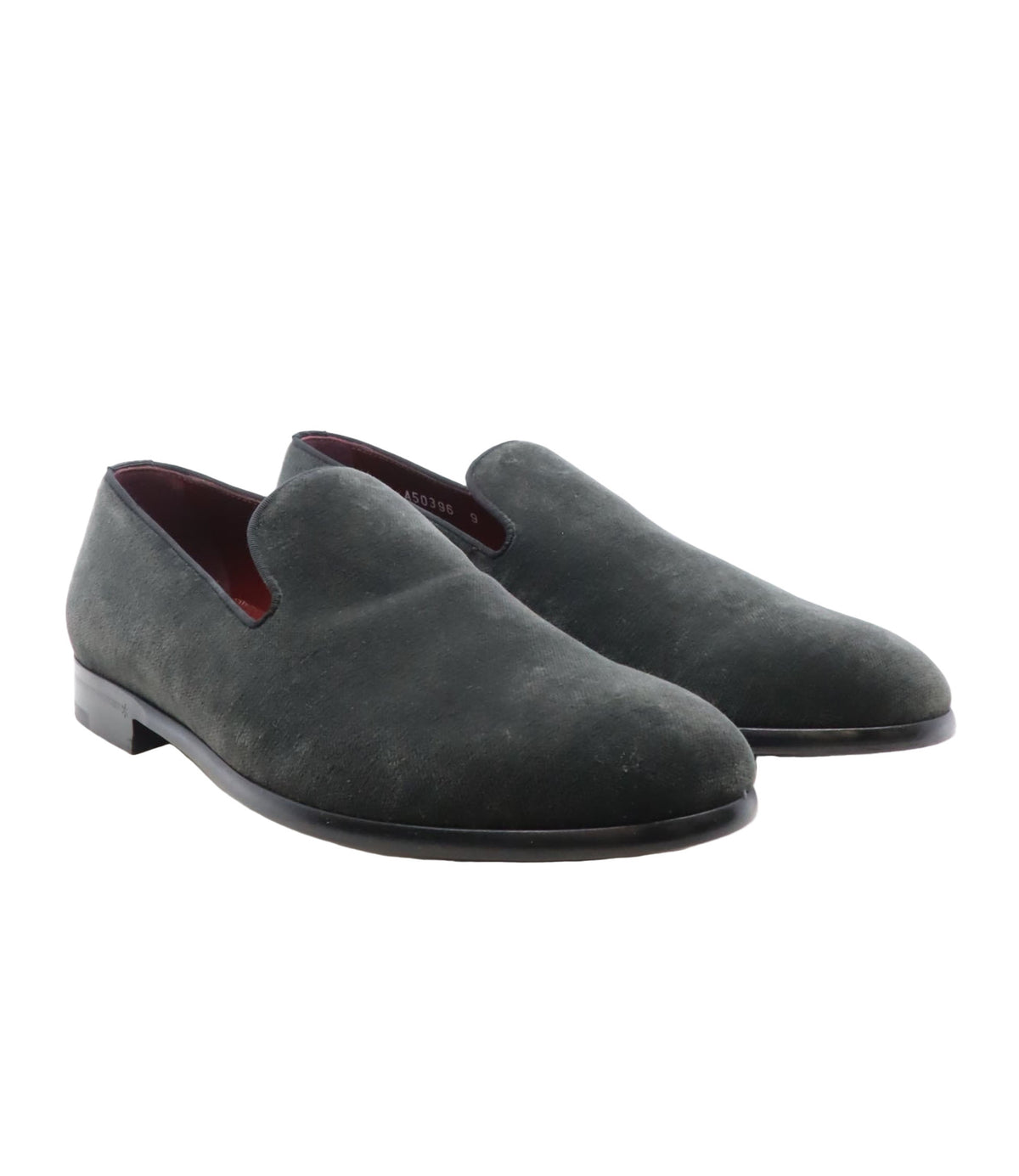 Dolce & Gabbana Herren-Slipper aus Veloursleder in Dunkelgrün Größe 43