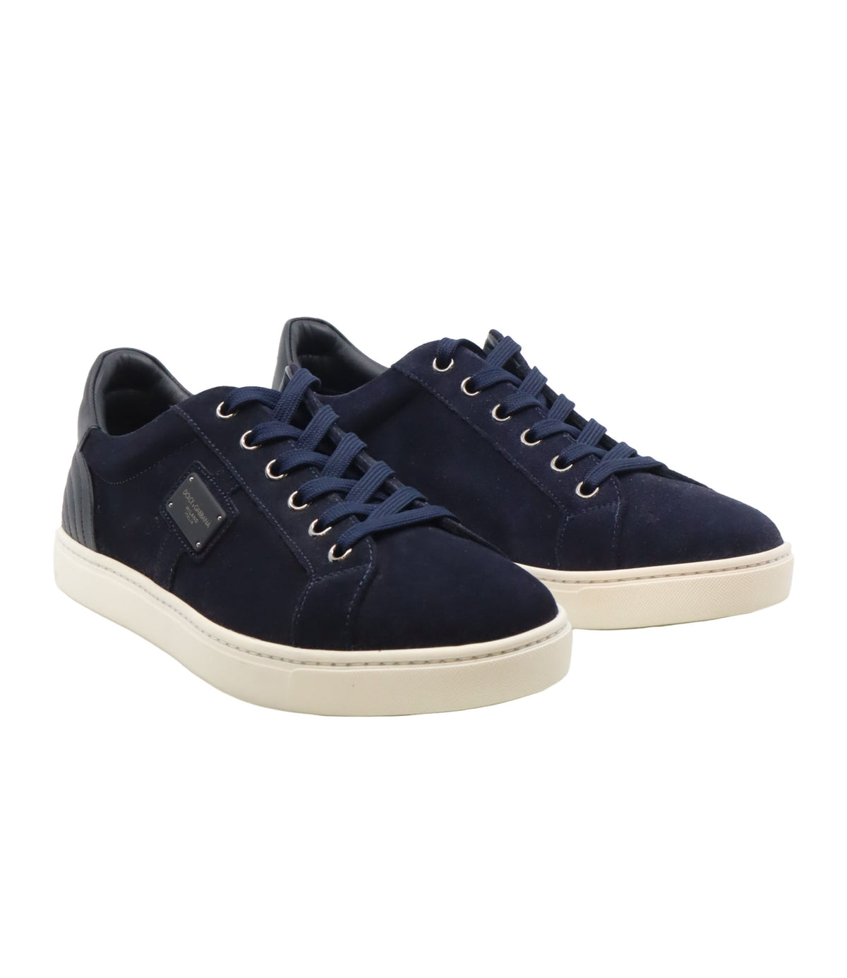 Dolce & Gabbana Herren-Sneaker in Dunkelblau aus Veloursleder Größe 40