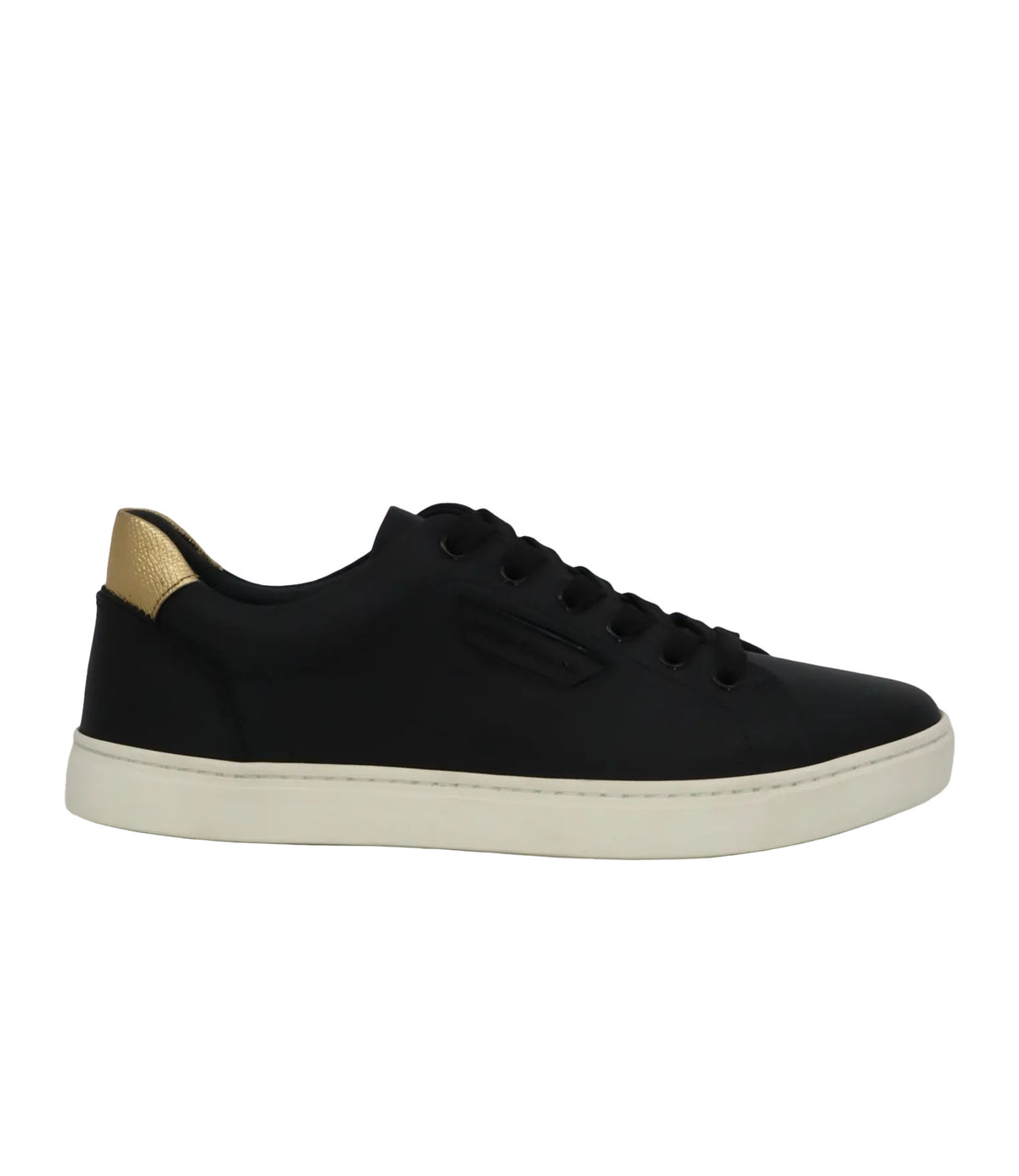 Dolce & Gabbana Sneaker schwarz gold Leder Größe 39