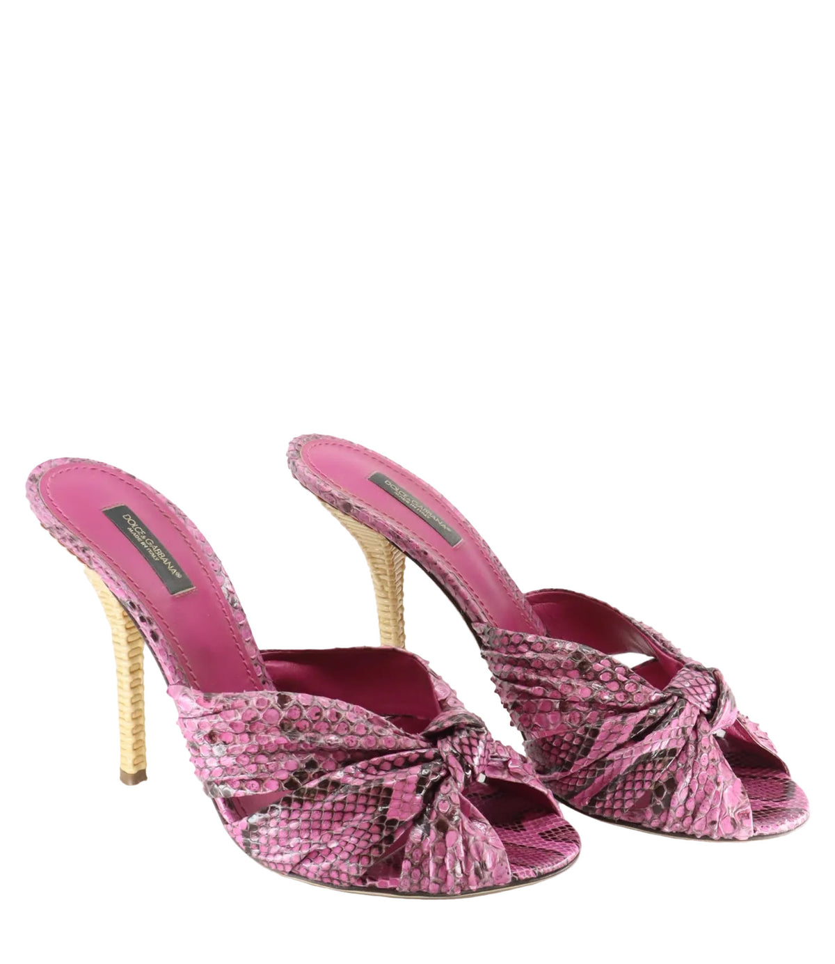 Dolce & Gabbana High Heels pink Schlangenleder-Optik Größe 40