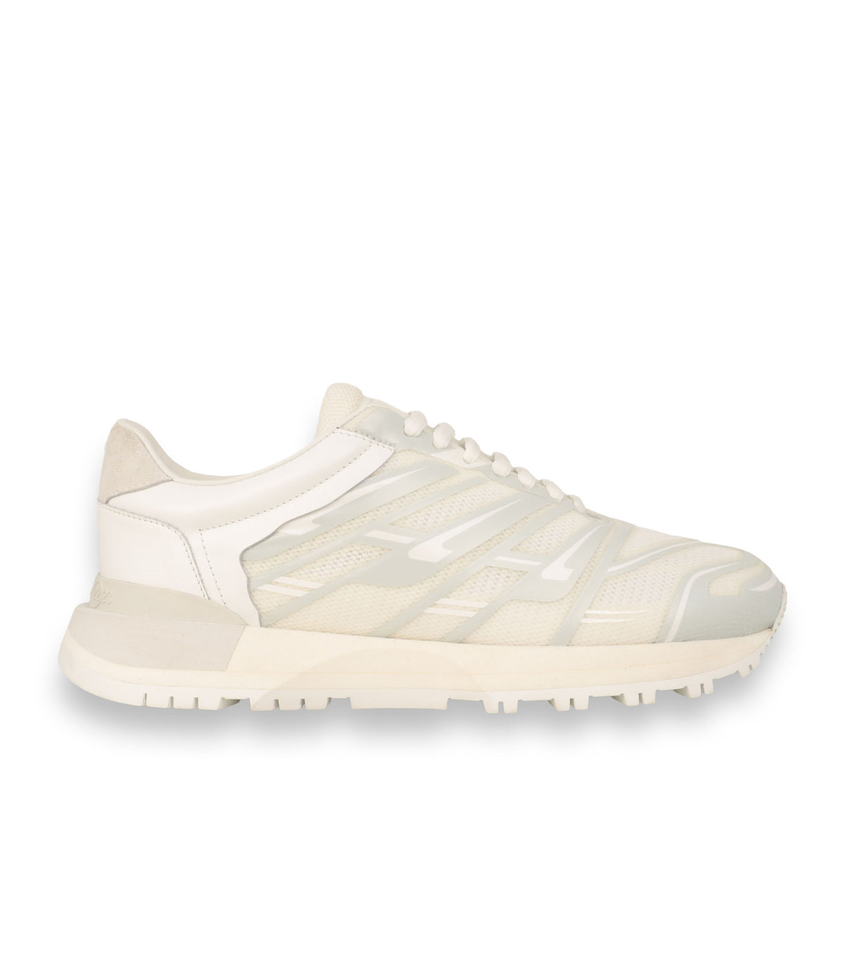 Maison Margiela Sneaker Größe 40 in Off-White aus Mesh und Leder