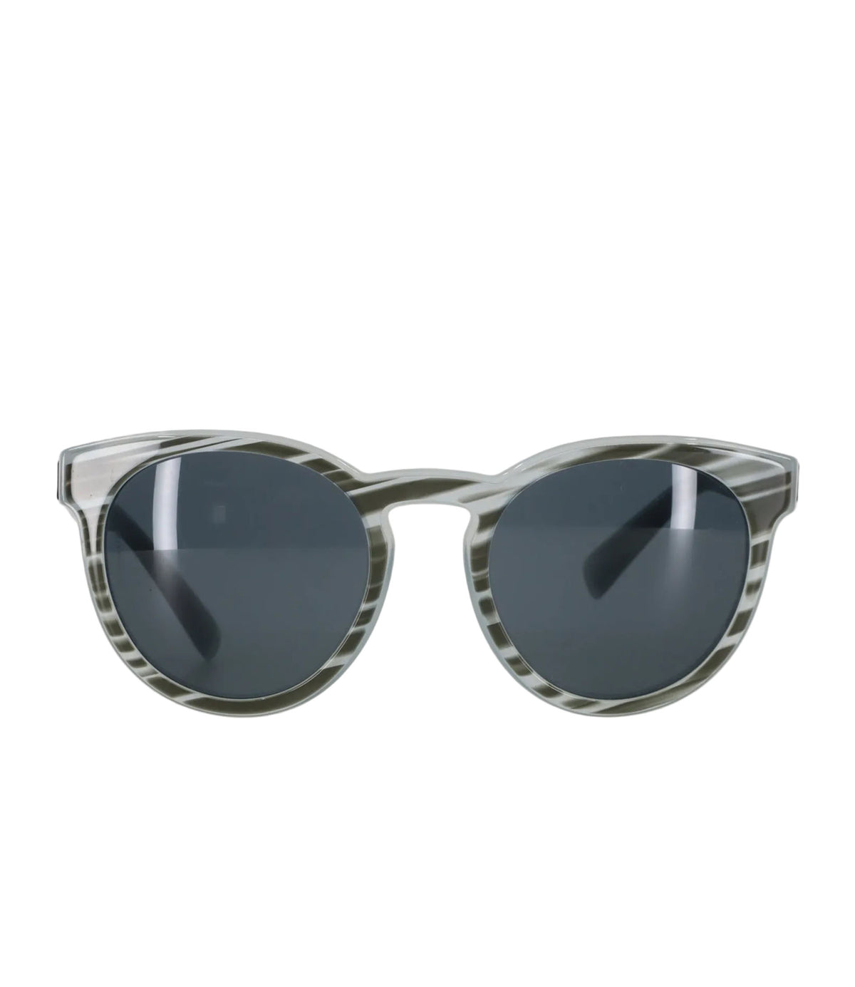 Dolce & Gabbana Sonnenbrille rund grau transparent minimalistisch luxuriös Designer Accessoire