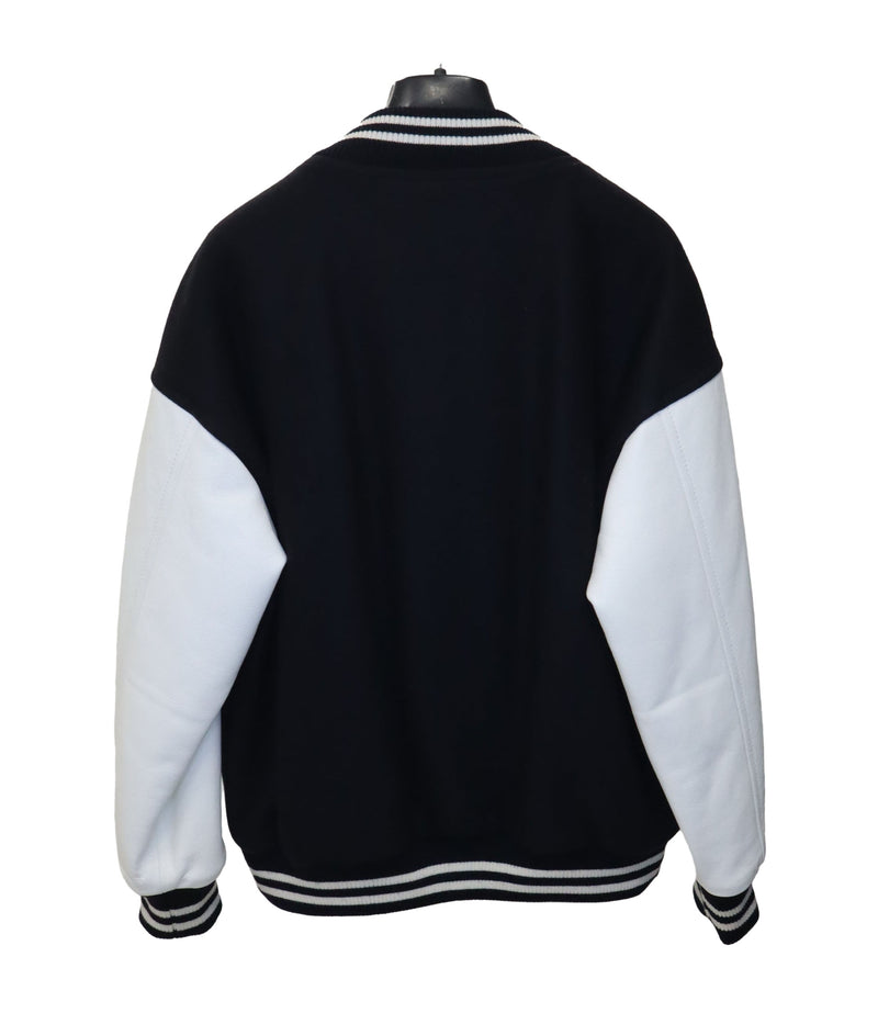 Dolce & Gabbana Collegejacke für Kinder in Schwarz-Weiß mit Logo-Stickerei, Größe 6