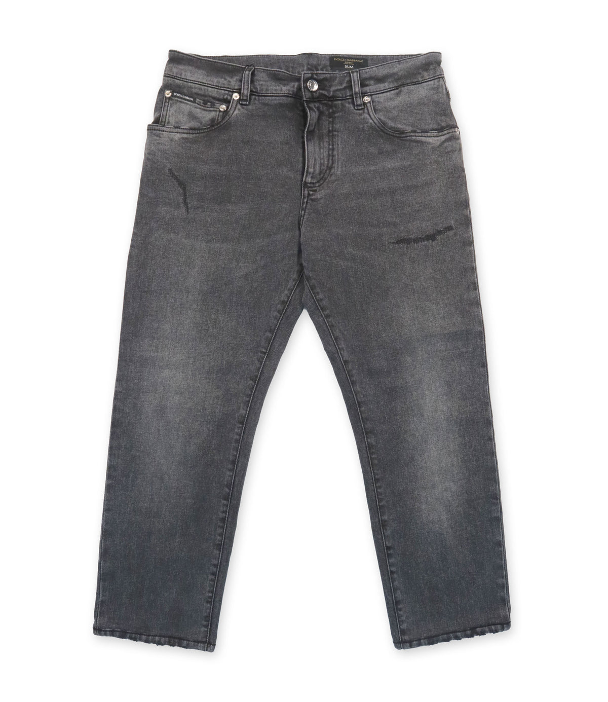 Dolce & Gabbana Jeans Größe 48 in Anthrazit aus Baumwoll-Stretch-Denim mit Slim-Fit-Schnitt und italienischer Verarbeitung.