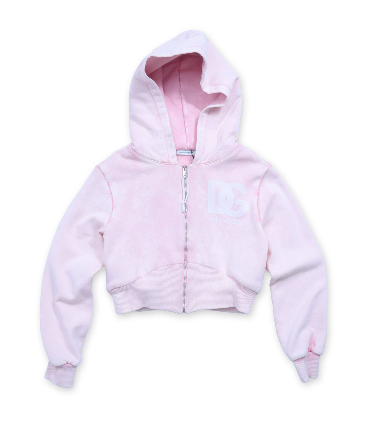 Dolce & Gabbana Hoodie Kinder Rosa Größe 6 Jahre mit Kapuze und Reißverschluss