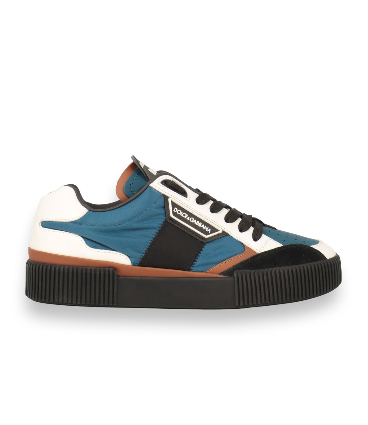 Dolce & Gabbana Sneaker Größe 39 blau schwarz weiß Leder Textil