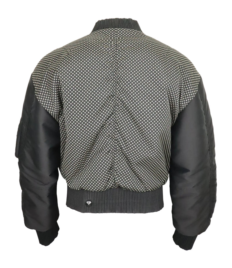 Dolce & Gabbana Bomberjacke in Schwarz mit Muster und Logo, Größe L