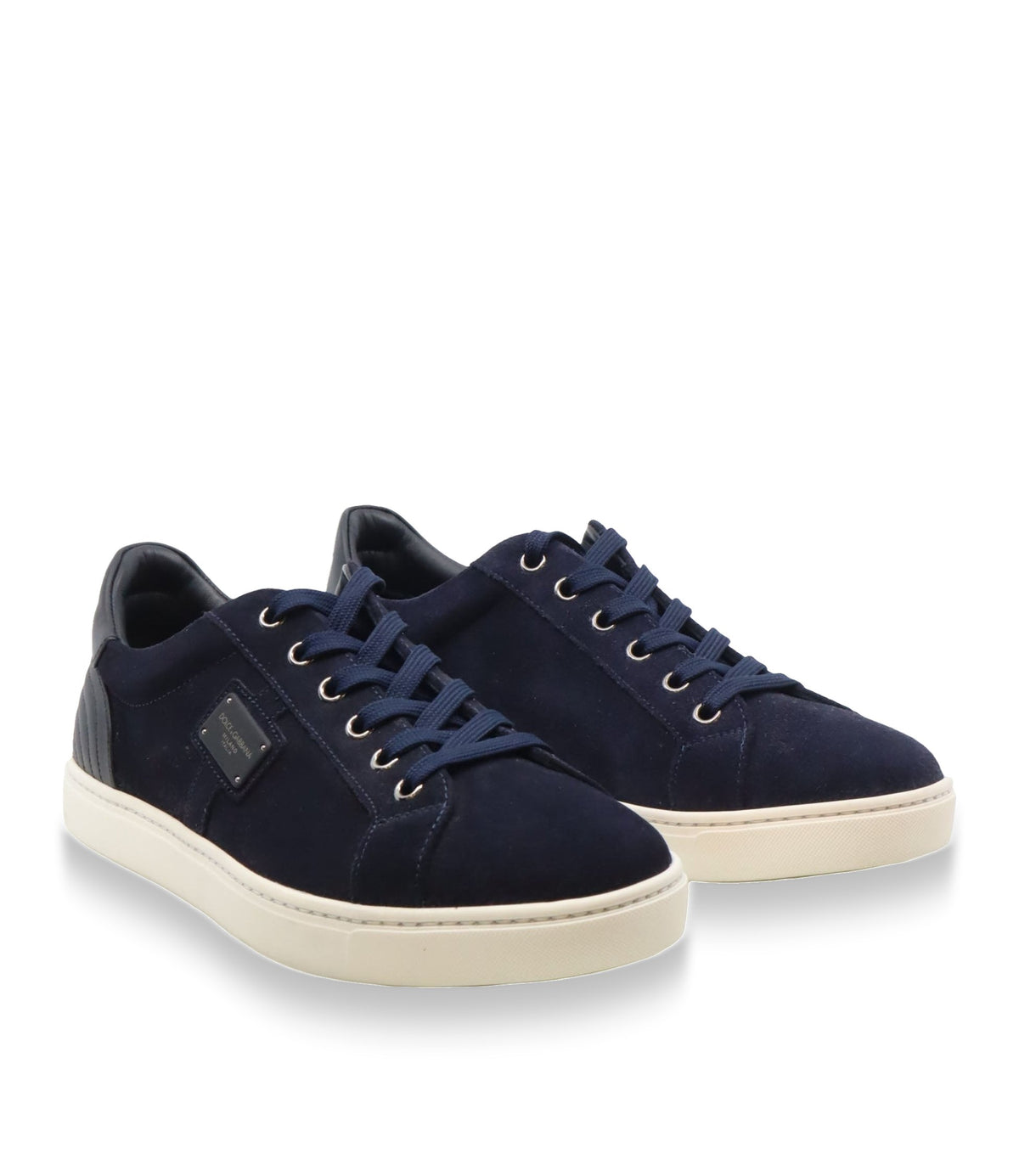 Dolce & Gabbana Herren-Sneaker in Dunkelblau aus Veloursleder Größe 40
