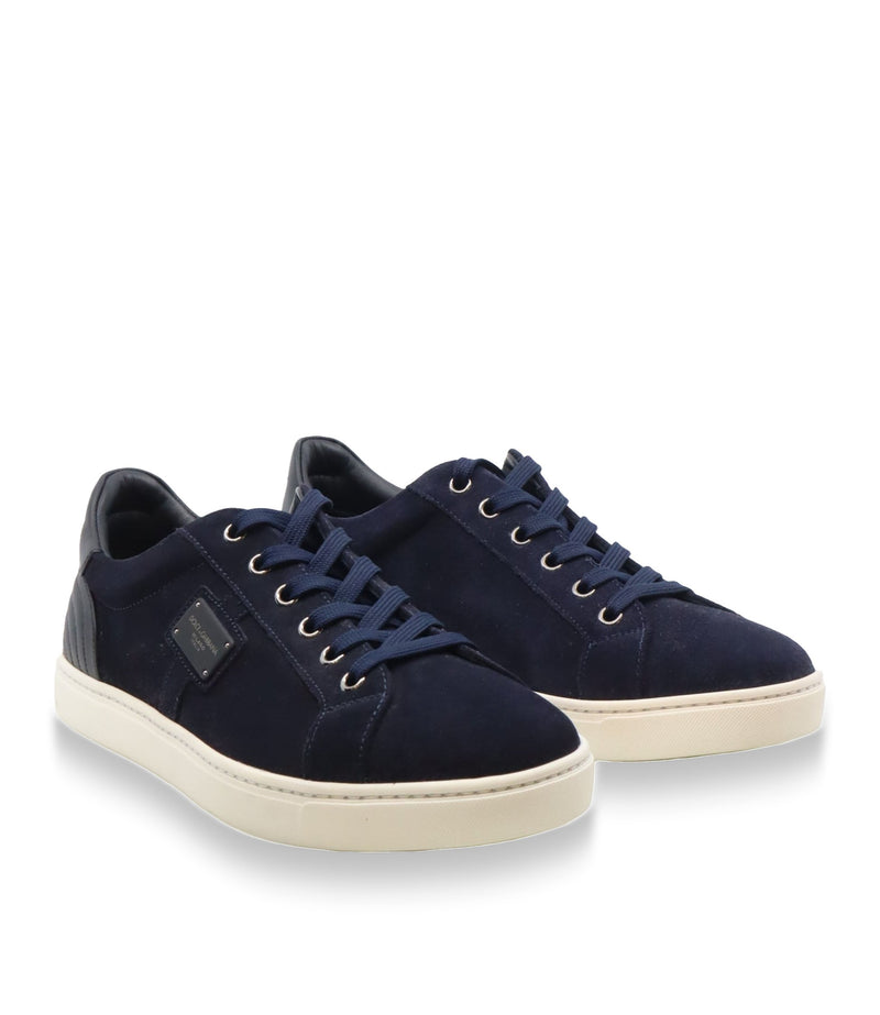 Dolce & Gabbana Herren-Sneaker in Dunkelblau aus Veloursleder Größe 40