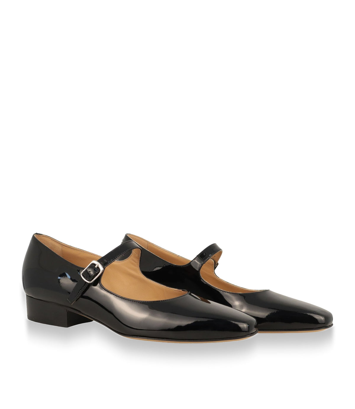 Maison Margiela Mary Jane Schuhe Größe 36 aus schwarzem Lackleder mit Riemenverschluss
