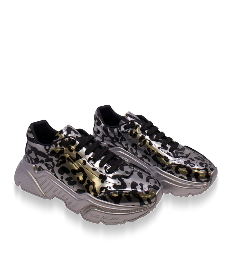 Dolce & Gabbana Chunky Sneaker Größe 45  in Metallic-Camouflage mit dicker Profilsohle